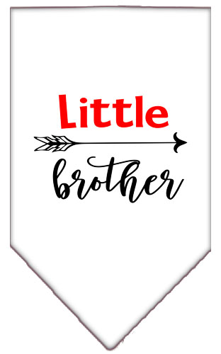 Little Brother Screen Print Bandana White Small